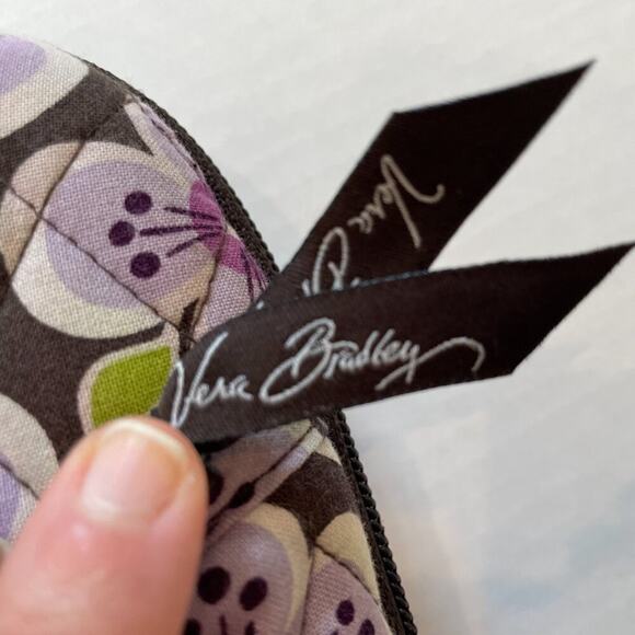 Vera Bradley Floral Cotton Hard Shell Laptop Case in Plum Petals Print 12 x 17 - Picture 4 of 12